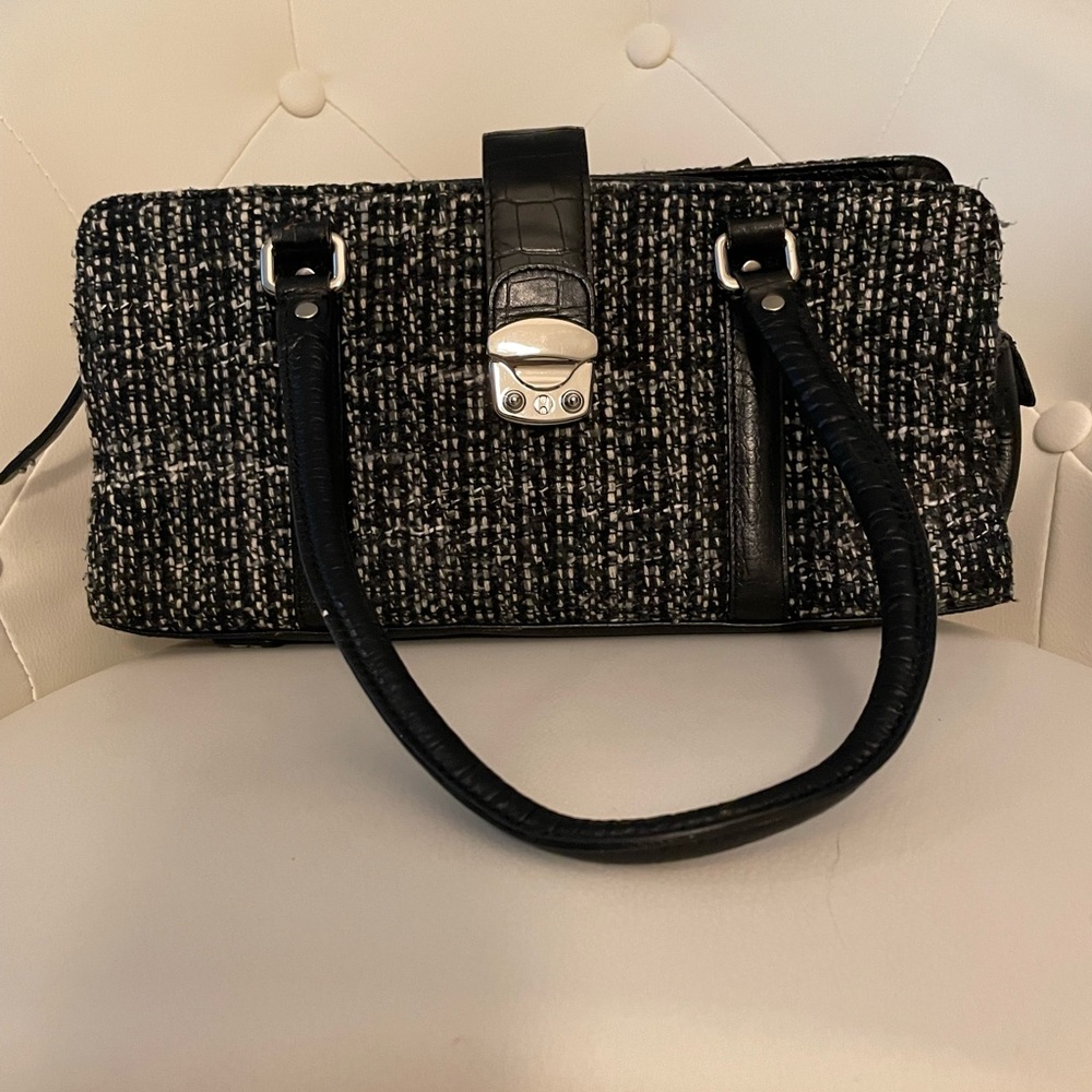 Alfani black tweed purse